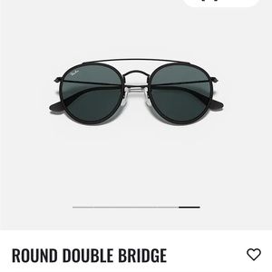 RayBan double bridge round sunglasses